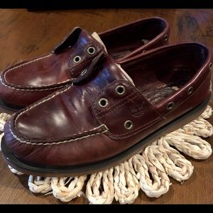 Timberland’s Men’s classic 2-eye boat shoe in size 8M